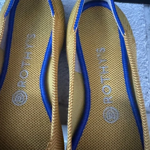 Rothy’s Women’s The Pointed Toe Flats Yellow Size 8 Shoes Ballet Flats - Picture 7 of 9